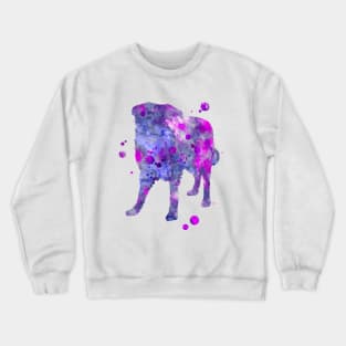 English Shepherd Dog Watercolor Painting Crewneck Sweatshirt